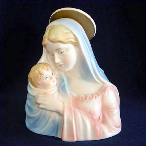 Lefton Madonna And Child Figural Planter