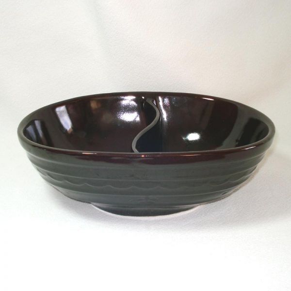 Marcrest Daisy Dot Stoneware Divided Vegetable Bowl Mint