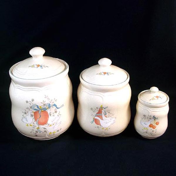 International Marmalade Country Geese Canister Set in Original Box Clearance #3