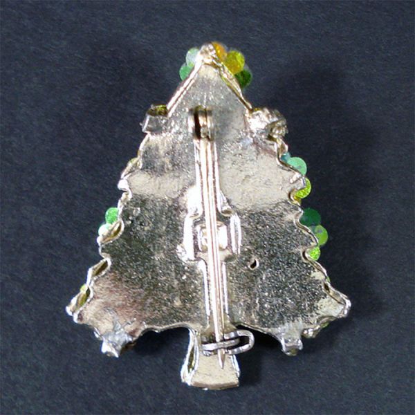 Margarita Rivoli Rhinestone Christmas Tree Brooch Pin #2