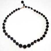Marvella Elegant Black Cut Crystal Choker Length Necklace Clearance