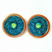 Matisse Copper Enameled Green Gracelet Earrings