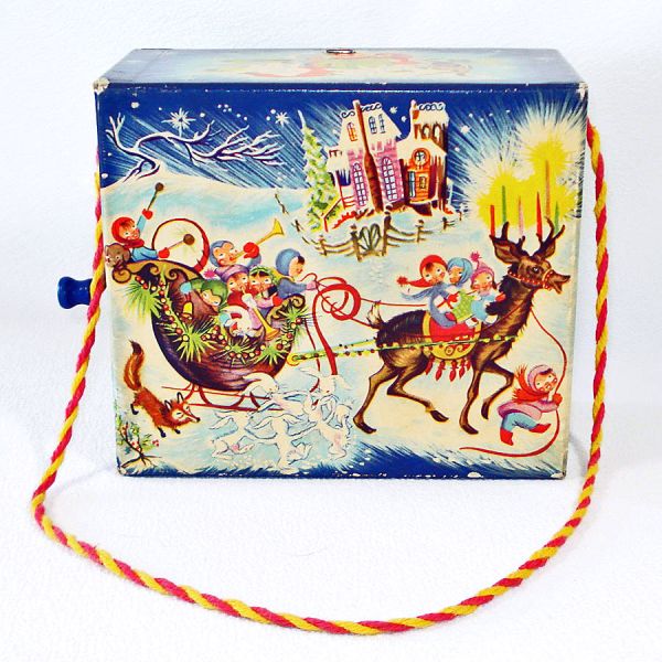 1940s Mattel Creations Toy Christmas Crank Music Box #2