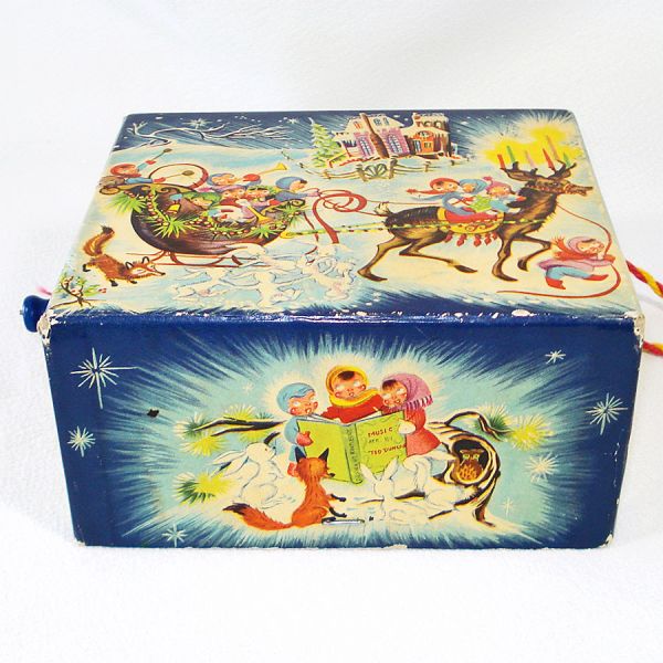 1940s Mattel Creations Toy Christmas Crank Music Box #4