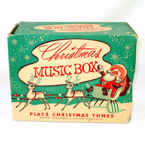 1940s Mattel Creations Toy Christmas Crank Music Box #7