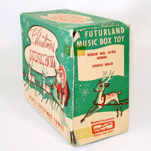 1940s Mattel Creations Toy Christmas Crank Music Box #9