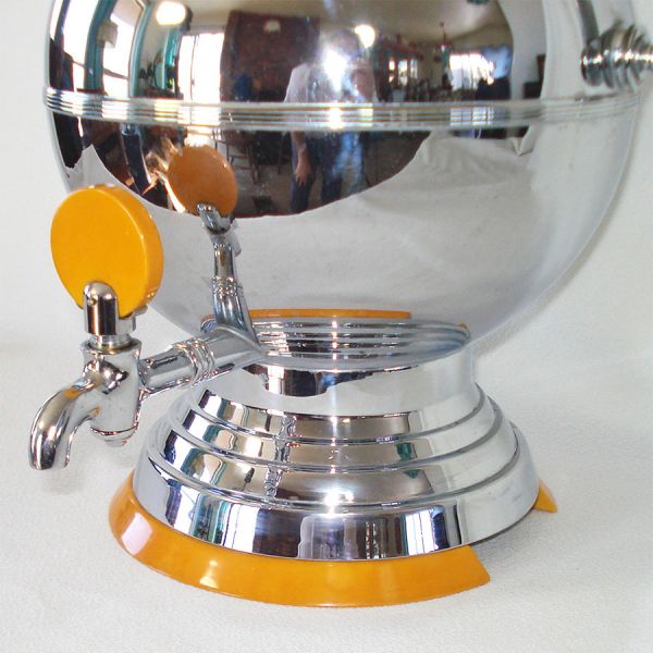 Chrome and Bakelite Manning Bowman Art Deco Ball Coffee Urn #3