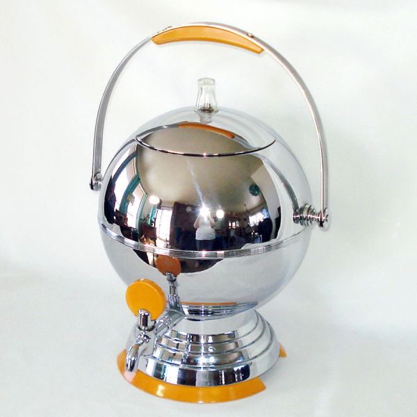 Chrome and Bakelite Manning Bowman Art Deco Ball Coffee Urn #6