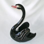 Maddux California Pottery Black Swan Planter Figurine