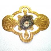 Victorian Gold Leaf Medallion Dresden Scrap Christmas Ornament