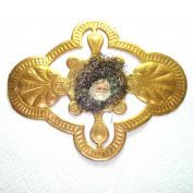 Victorian Gold Leaf Medallion Dresden Scrap Christmas Ornament Clearance