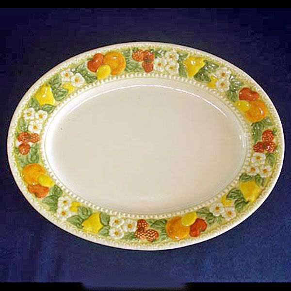 Metlox Vernon Ware Della Robbia Oval Serving Platter Clearance