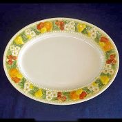 Metlox Vernon Ware Della Robbia Oval Serving Platter Clearance
