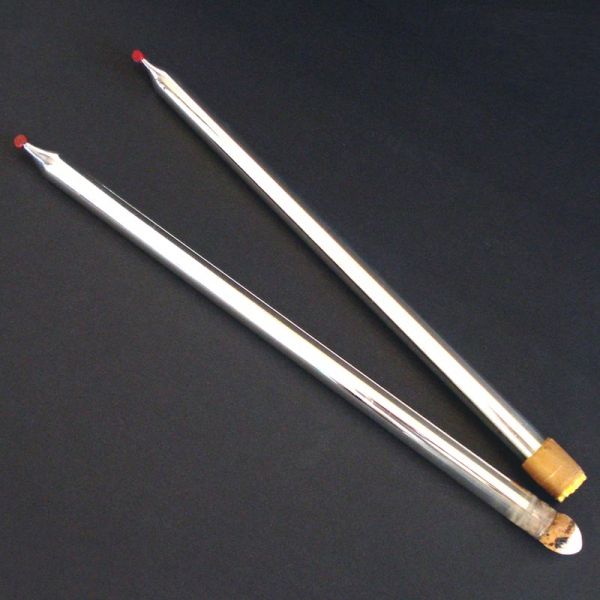 Pair 14 Inch Mercury Glass Candles for Floral, Christmas Arrangements Clearance