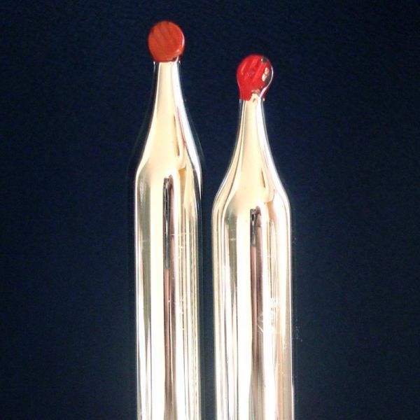 Pair 14 Inch Mercury Glass Candles for Floral, Christmas Arrangements Clearance #2