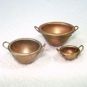 Miniature Dollhouse Copper Plated Mixing Bowls