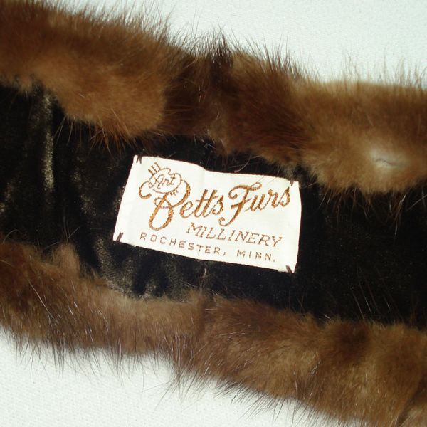 Art Betts Mink Fur Cape Pillbox Hat and Stole Collar Set #8