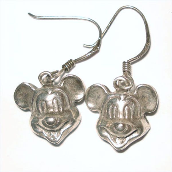 Mickey Mouse Metal Pierced Earrings Clearance