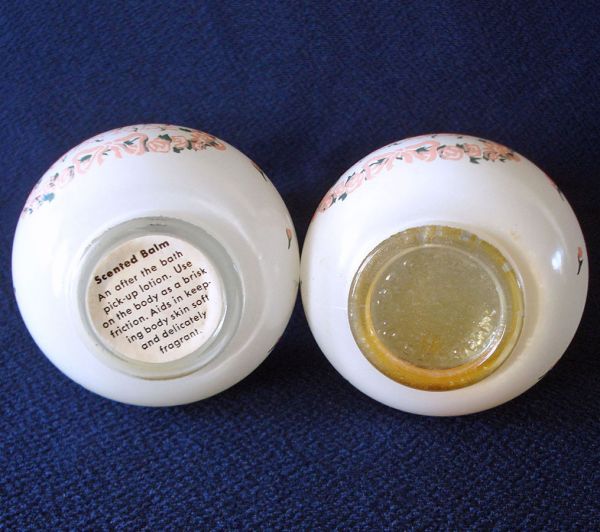 Moss Rose Cologne and Balm Perfume Bottles 1940s Clearance #3