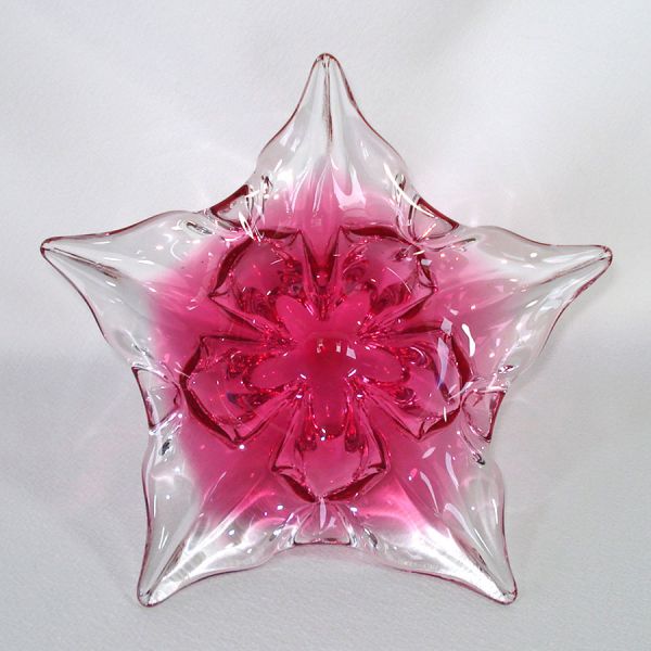 Murano Pink Starfish Art Glass Petal Bowl Clearance #2