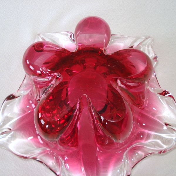 Murano Pink Starfish Art Glass Petal Bowl Clearance #4