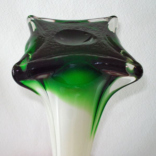 Italian Art Glass Flower Form Tall Vase Clearance #5