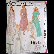 McCalls Priscilla Bridal Wedding Gown Sewing Pattern Uncut Size 10 Clearance