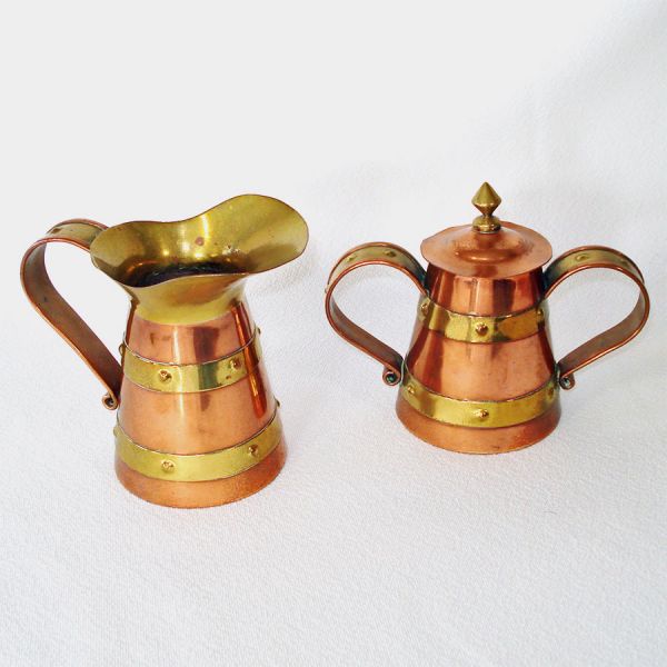 Mexico Mission Style Copper Brass 4 Piece Coffee Service #4
