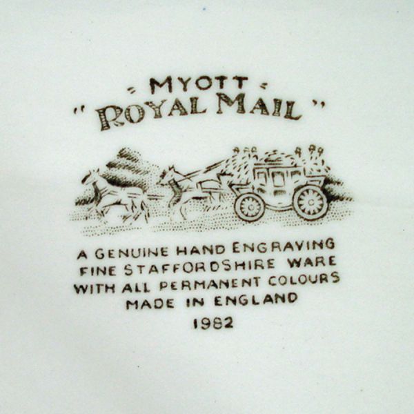 Myott Royal Mail Multi Color Transferware Oval Platter #4