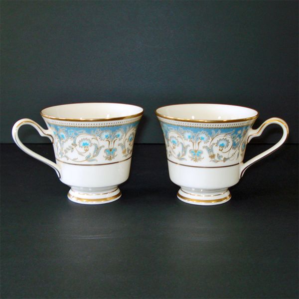 Noritake Moonlight Pair Footed Coffee or Tea Cups