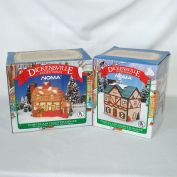 Noma Dickensville 2 Lighted Christmas Village Houses Clearance