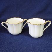 Noritake Ivory Gold Trim Creamer and Sugar Set