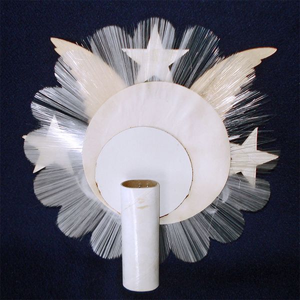 National Tinsel Spun Glass Halo Angel Christmas Tree Topper in Box #3