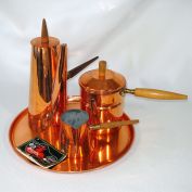 Old Dutch Mid Century Modern Copper Coffee Set