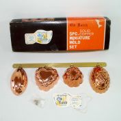 Box Old Dutch Hanging Copper Kitchen Molds Set