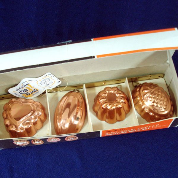 Box Old Dutch Hanging Copper Kitchen Molds Set #2