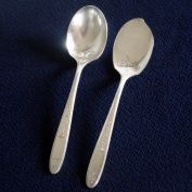 Grosvenor Oneida 1921 Silverplate Jelly Server, Sugar Spoon Clearance