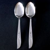 Jennifer Oneida 2 Silverplate Serving Spoons 1959