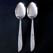 Jennifer Oneida 2 Silverplate Serving Spoons 1959 Clearance