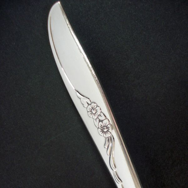 Jennifer Oneida 2 Silverplate Serving Spoons 1959 Clearance #2