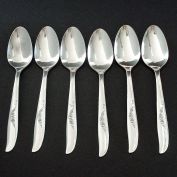 Jennifer Oneida 6 Silverplated Teaspoons 1959 Clearance