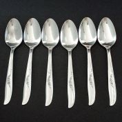 Jennifer Oneida 6 Silverplated Teaspoons 1959