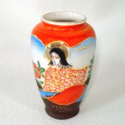 Occupied Japan Small Immortals Portrait Vase Clearance