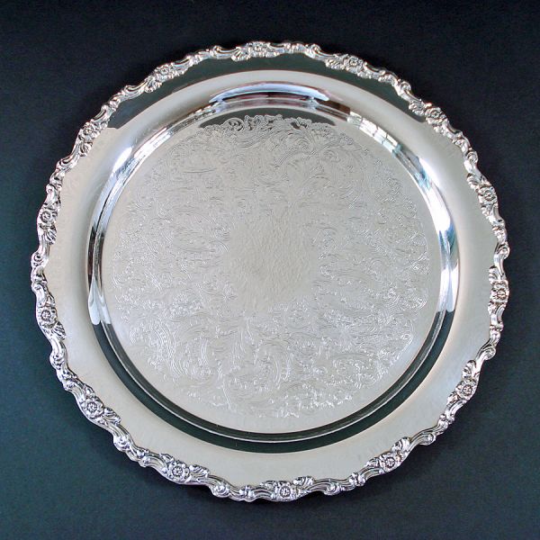 Oneida Silverplate Royal Provincial 15 Inch Round Tray #2