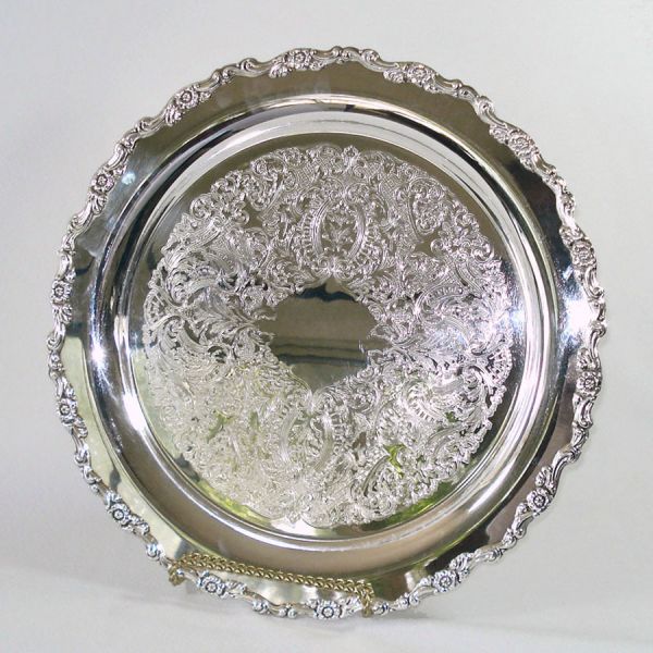 Oneida Silverplate Royal Provincial 15 Inch Round Tray #3