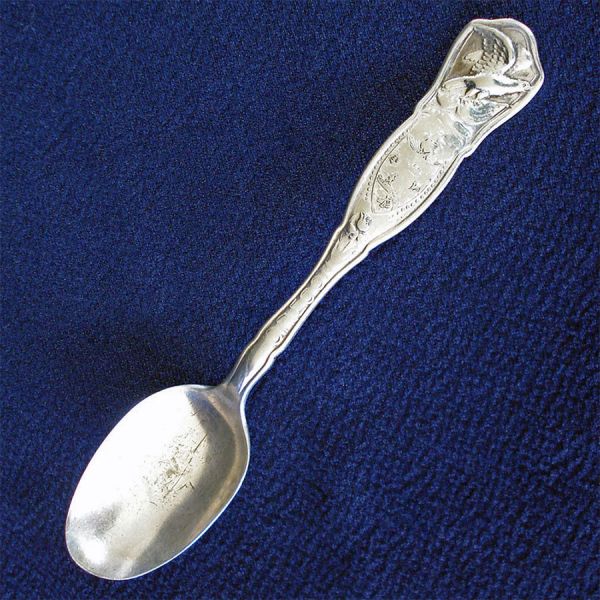 Oregon Patriotic Silverplate Souvenir Spoon 1881 Rogers #2