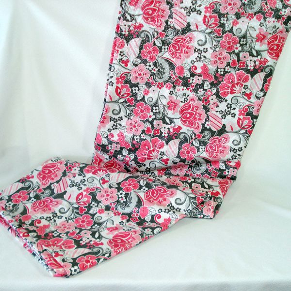 Pink Gray Mod Floral Home Decor Fabric 9 Square Yards Clearance
