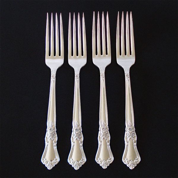 Valley Rose Oneida Rogers Silverplate 4 Dinner Forks Clearance