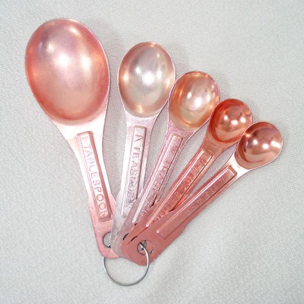 Pink Aluminum Measuring Spoons and Jello Molds #2