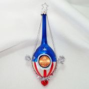 Inge Patriotic Balloon Christmas Ornament Real Penny Clearance